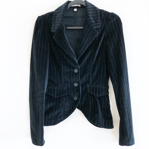 Joie Black Velvet Blazer Size S - Picture 4 of 8